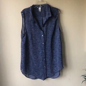 Polka Dot Sleeveless Blouse